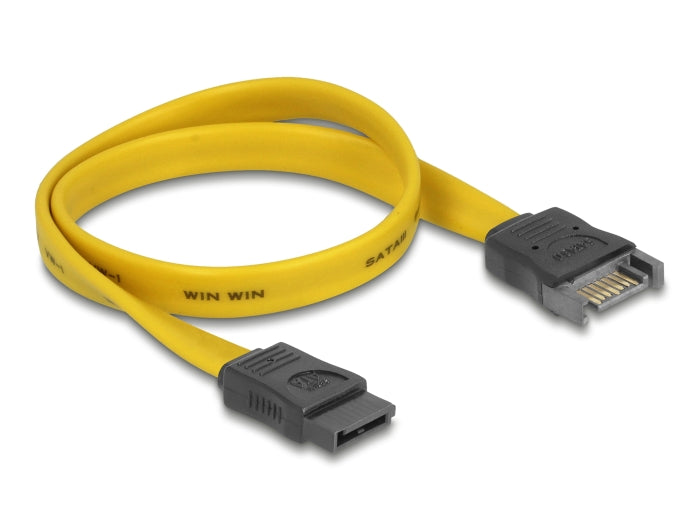 Delock SATA 6 Gb/s Verlängerungskabel 30 cm gelb