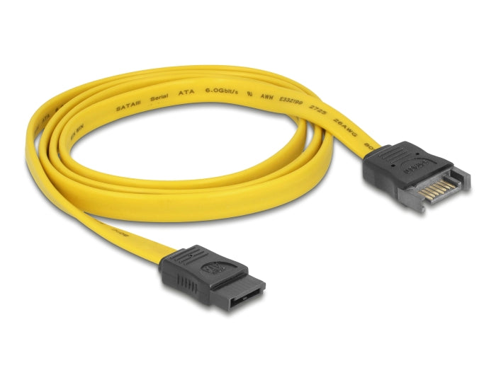 Delock SATA 6 Gb/s Verlängerungskabel 100 cm gelb