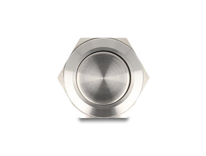 Delock Drucktaster zum Einbau 19 mm 2 x Schraubklemme Taster flach