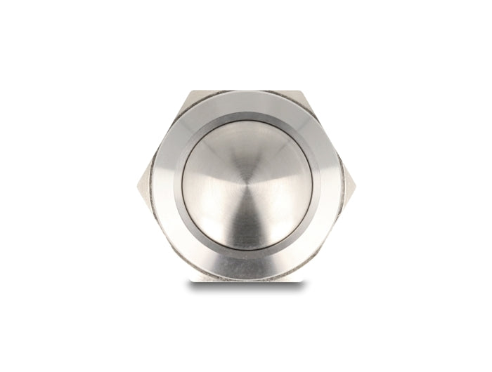 Delock Drucktaster zum Einbau 19 mm 2 x Schraubklemme Taster gewölbt