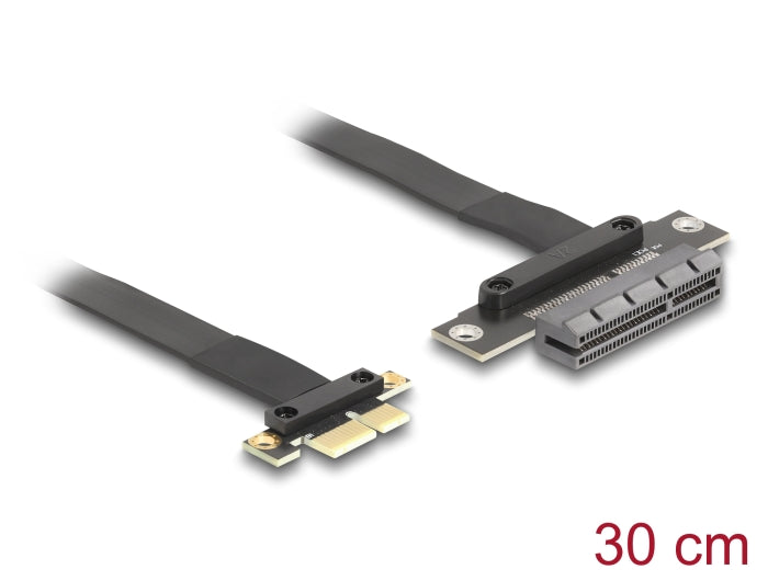 Delock Riser Karte PCI Express 3.0 x1 Stecker zu x4 Slot mit Kabel 30 cm