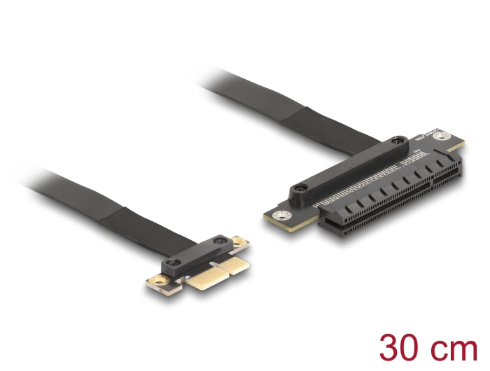 Delock Riser Karte PCI Express 3.0 x1 Stecker zu x8 Slot mit Kabel 30 cm