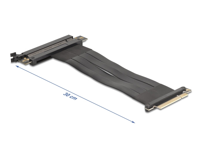 Delock Riser Karte PCI Express 3.0 x8 Stecker zu x16 Slot mit Kabel 30 cm