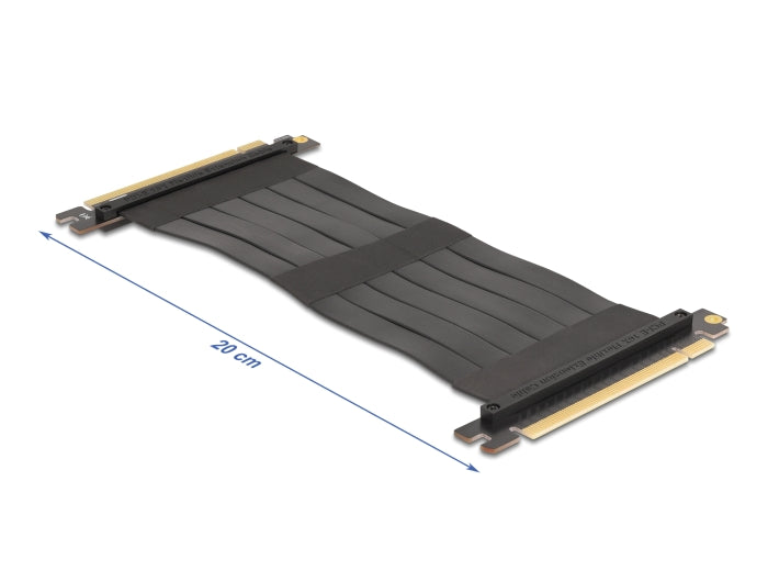 Delock Riser Karte PCI Express 3.0 x16 Stecker zu x16 Stecker mit Kabel 20 cm