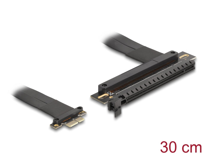 Delock Riser Karte PCI Express 3.0 x1 Stecker zu x16 Slot mit Kabel 30 cm