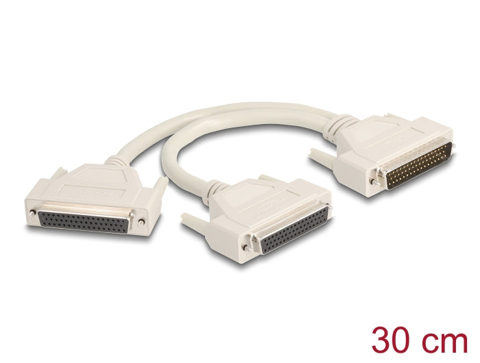 Delock Adapter Y-Kabel Splitter D-Sub HD 50 Pin Stecker zu 2 x D-Sub HD 50 Pin Buchse mit Schrauben 30 cm