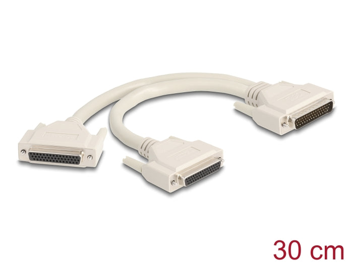Delock Adapter Y-Kabel Splitter D-Sub HD 44 Pin Stecker zu 2 x D-Sub HD 44 Pin Buchse mit Schrauben 30 cm