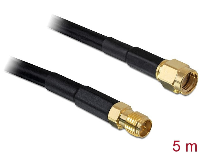 Delock RP-SMA Antennenverlängerungskabel CFD/RF200 5 m low loss