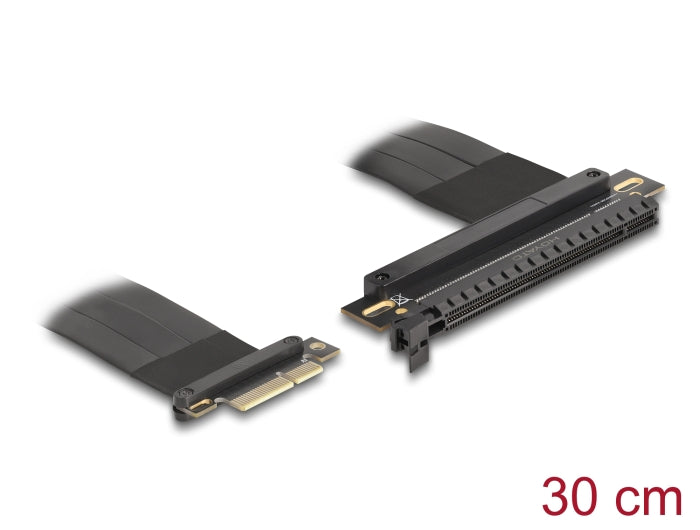 Delock Riser Karte PCI Express 3.0 x4 Stecker zu x16 Slot mit Kabel 30 cm