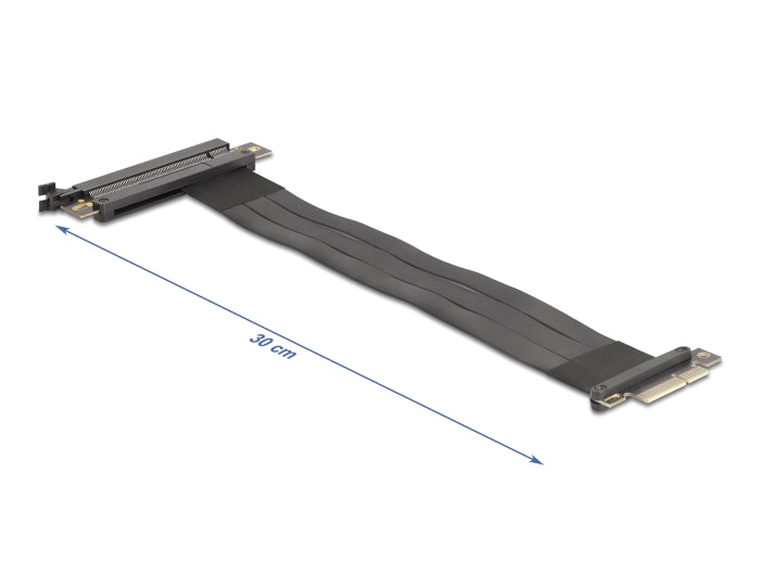 Delock Riser Karte PCI Express 3.0 x4 Stecker zu x16 Slot mit Kabel 30 cm
