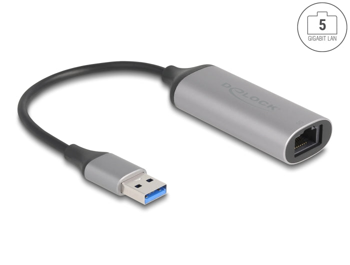 Delock USB Typ-A Netzwerk Adapter 5 Gigabit LAN 1 x RJ45