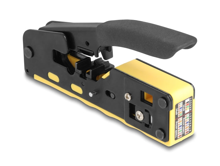 Delock Crimpzange für 6P/8P RJ45/RJ11 Stecker Cat. 5/6/7 mit Klinge und Abisolierer