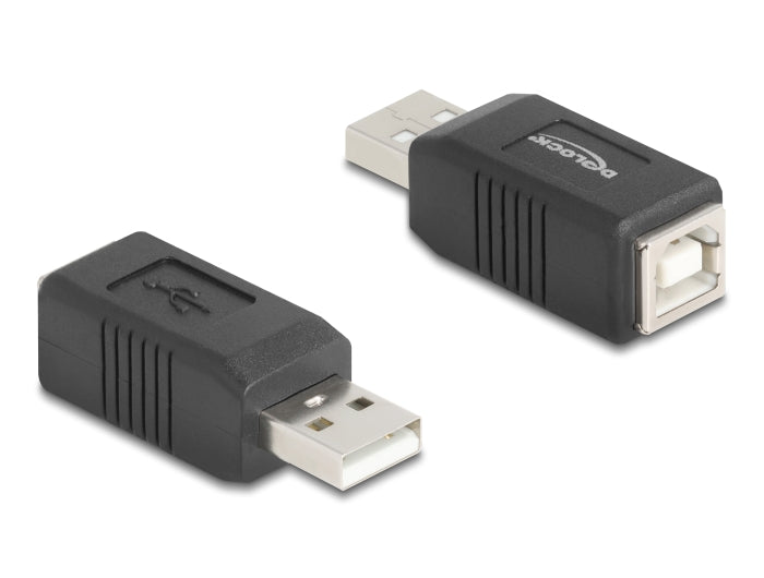 Delock USB 2.0 Adapter USB Typ-A Stecker zu USB Typ-B Buchse
