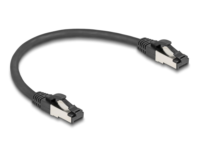 Delock RJ45 Netzwerkkabel Cat.8.1 S/FTP 0,25 m bis 40 Gbps schwarz
