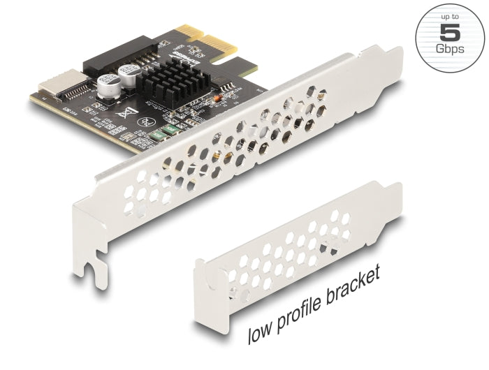 Delock PCI Express x1 Karte zu 1 x intern USB 5 Gbps Typ-E Key A und 1 x 19 Pin Pfostenstecker - Low Profile Formfaktor