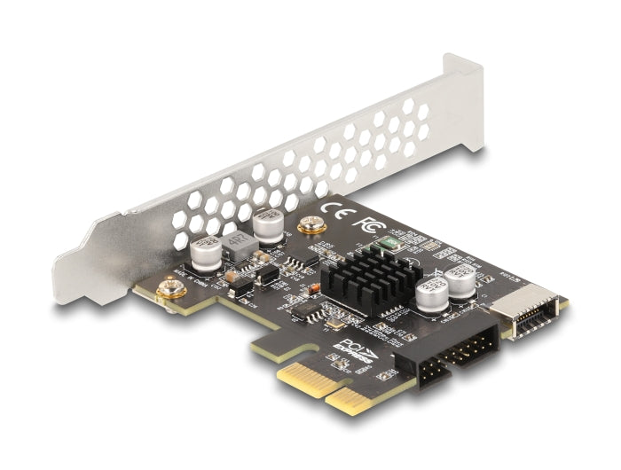 Delock PCI Express x1 Karte zu 1 x intern USB 5 Gbps Typ-E Key A und 1 x 19 Pin Pfostenstecker - Low Profile Formfaktor