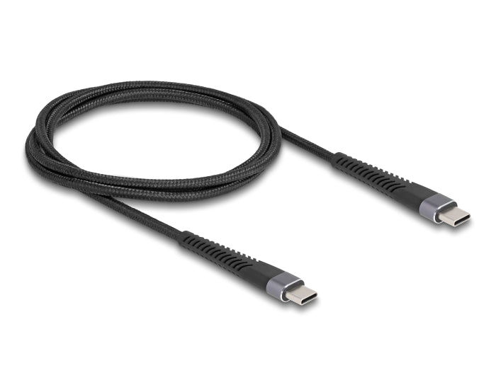 Delock USB 2.0 Kabel USB Type-C™ Stecker zu Stecker mit verlängertem Knickschutz 60 W 1 m