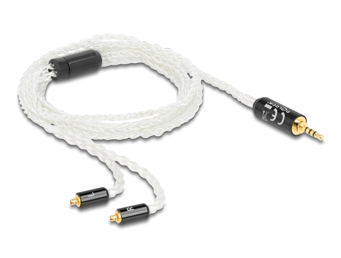 Delock Audio Kabel 2,5 mm 4 Pin Klinkenstecker zu 2 x MMCX Stecker 1,20 m