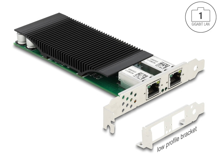 Delock PCI Express x4 Netzwerkkarte Gigabit LAN 2 x RJ45 mit PoE+ i350