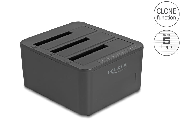 Delock USB Dockingstation für 3 x SATA HDD / SSD mit 1:2 Klon Funktion