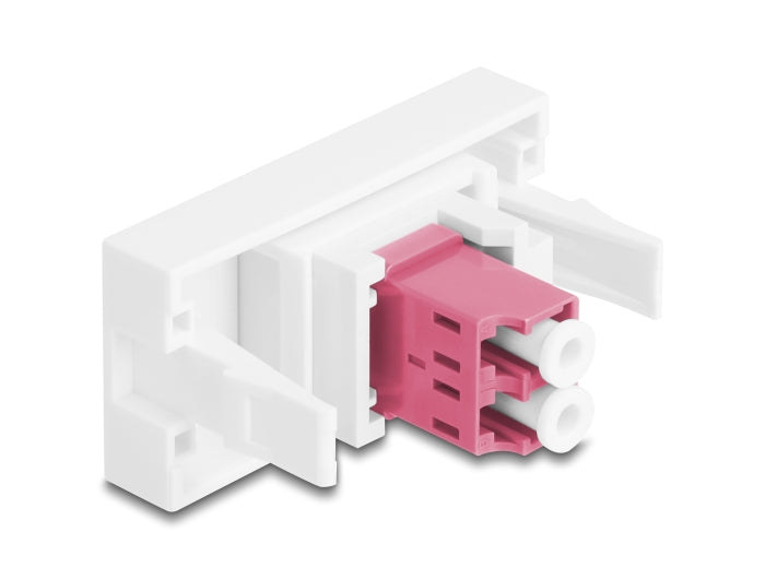 Delock Easy 45 Modul LC Duplex Buchse zu LC Duplex Buchse weiß / violett