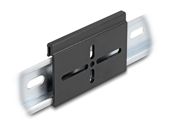 Delock Aluminium Montageclip für Hutschiene 70,0 x 47,8 mm schwarz