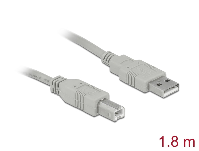Delock Kabel USB 2.0 Typ-A Stecker > USB 2.0 Typ-B Stecker 1,8 m