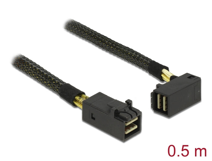 Delock Kabel Mini SAS HD SFF-8643 > Mini SAS HD SFF-8643 gewinkelt 0,5 m