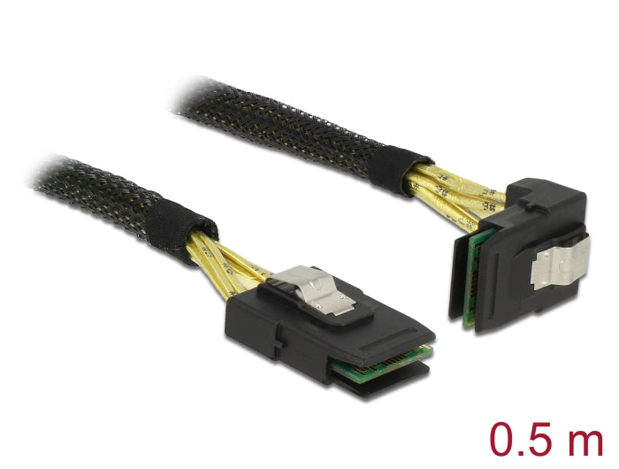 Delock Kabel Mini SAS SFF-8087 > Mini SAS SFF-8087 gewinkelt 0,5 m