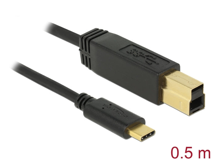 Delock USB 10 Gbps Kabel USB Type-C™ zu Typ-B 0,5 m