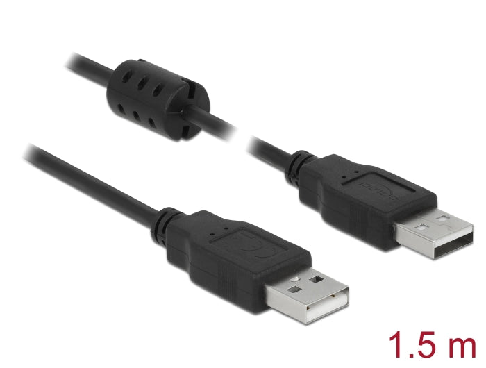 Delock Kabel USB 2.0 Typ-A Stecker > USB 2.0 Typ-A Stecker 1,5 m schwarz