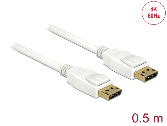 Delock Kabel DisplayPort 1.2 Stecker > DisplayPort Stecker 4K 60 Hz 0,5 m
