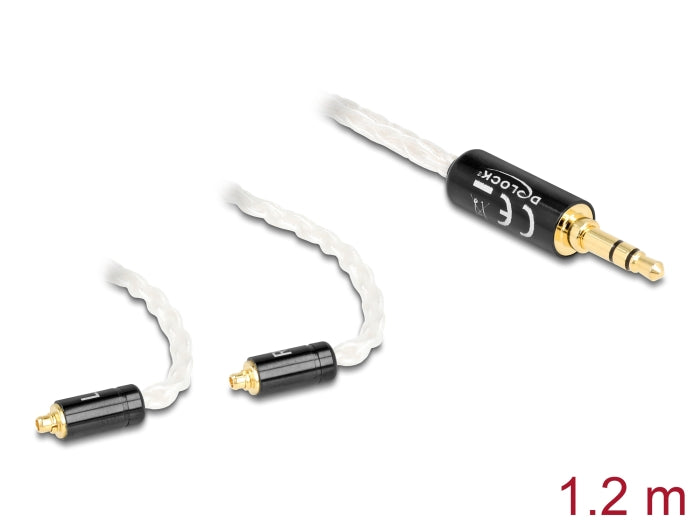 Delock Audio Kabel 3,5 mm 3 Pin Klinkenstecker zu 2 x MMCX Stecker 1,20 m