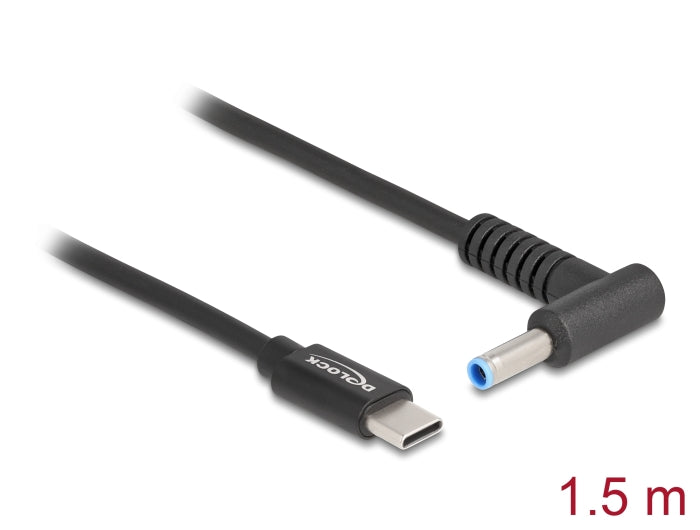 Delock Notebook Ladekabel USB Type-C™ Stecker zu HP 4,5 x 3,0 mm Stecker