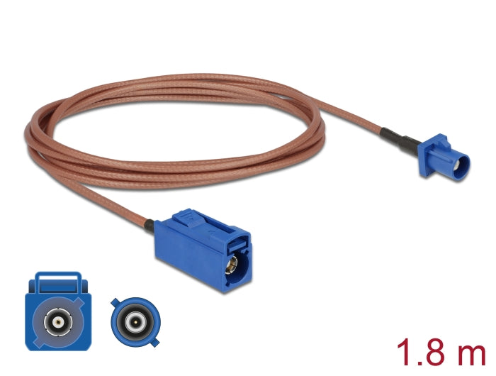 Delock Antennenkabel FAKRA C Buchse > FAKRA C Stecker RG-316 1,8 m