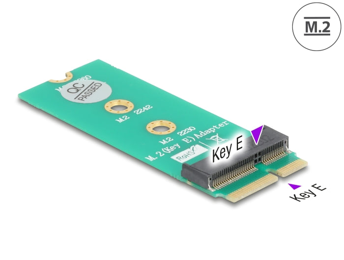 Delock Adapter M.2 Key E Stecker zu M.2 Key E Slot - Portschoner und Verlängerung