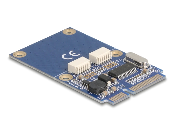 Delock Mini PCIe Adapter full size zu 2 x USB 2.0 Typ-A Buchse 30 cm