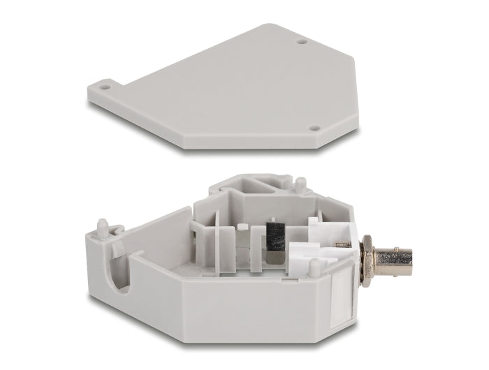Delock Hutschienenadapter mit Keystone ST Simplex Buchse zu ST Simplex Buchse