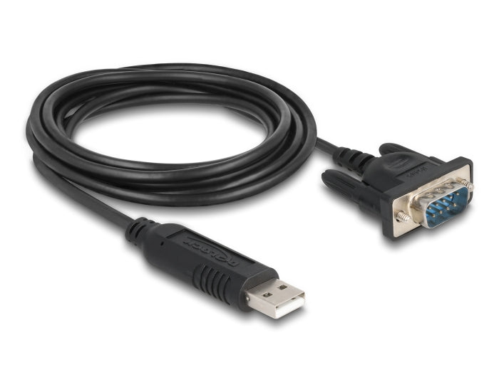 Delock USB 2.0 zu Seriell RS-485 Adapter mit 15 kV ESD Schutz und kompaktem seriellen Steckergehäuse