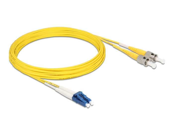 Delock Kabel Lichtwellenleiter LC Duplex zu ST Duplex Singlemode OS2 10 m