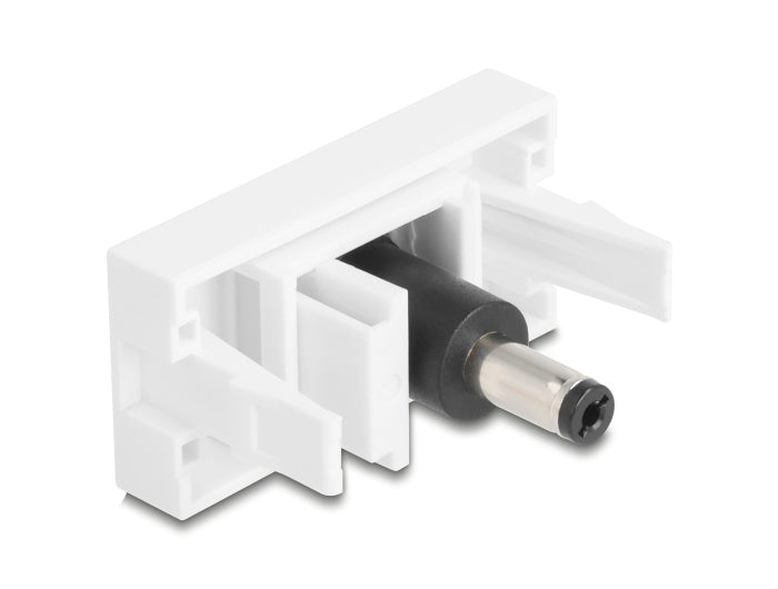 Delock Easy 45 Modul DC 5,5 x 2,5 mm Buchse zu DC 5,5 x 2,1 mm Stecker weiß