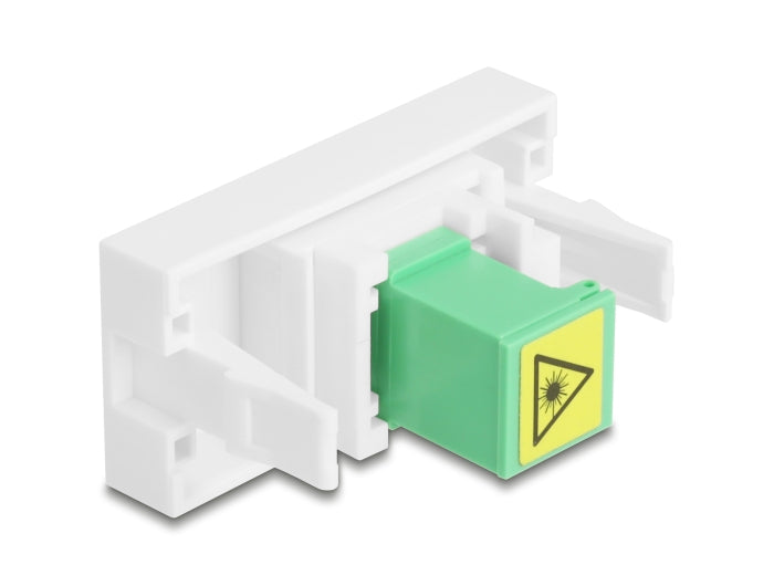 Delock Easy 45 Modul SC Simplex Buchse zu SC Simplex Buchse mit Laserschutzklappe innen grün / weiß
