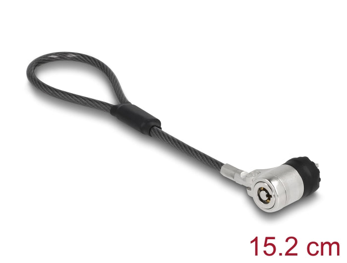 Navilock Notebook Sicherungskabel mit Schlüssel 15,2 cm für Kensington Slot 3 x 7 mm