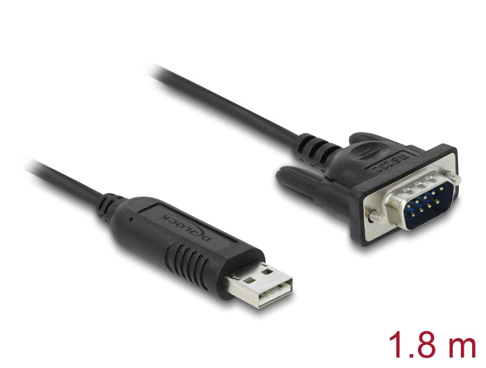 Delock USB 2.0 zu Seriell RS-232 Adapter mit kompaktem seriellen Steckergehäuse