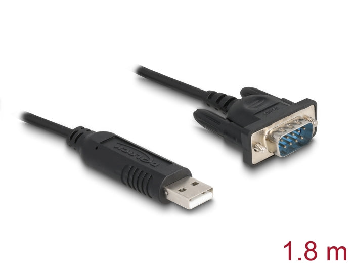 Delock USB 2.0 zu Seriell RS-485 Adapter mit 15 kV ESD Schutz und kompaktem seriellen Steckergehäuse