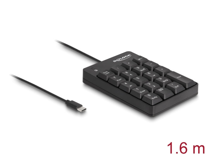 Delock USB Type-C™ Nummernblock 19 Tasten schwarz
