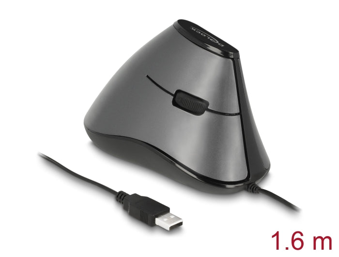 Delock Ergonomische optische 5-Tasten vertikal USB Maus