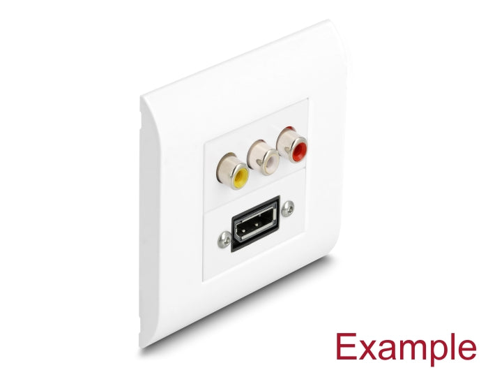 Delock Easy 45 Modulträger mit Abdeckrahmen 80 x 80 mm weiß
