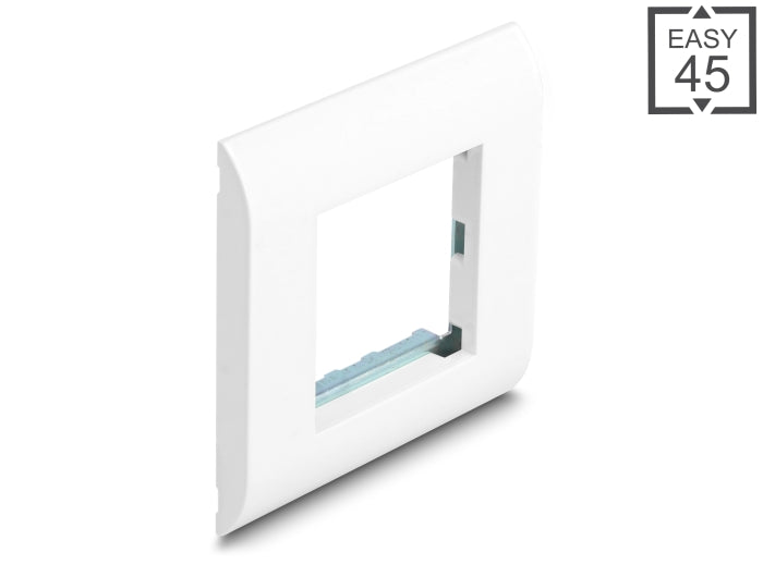 Delock Easy 45 Modulträger mit Abdeckrahmen 80 x 80 mm weiß