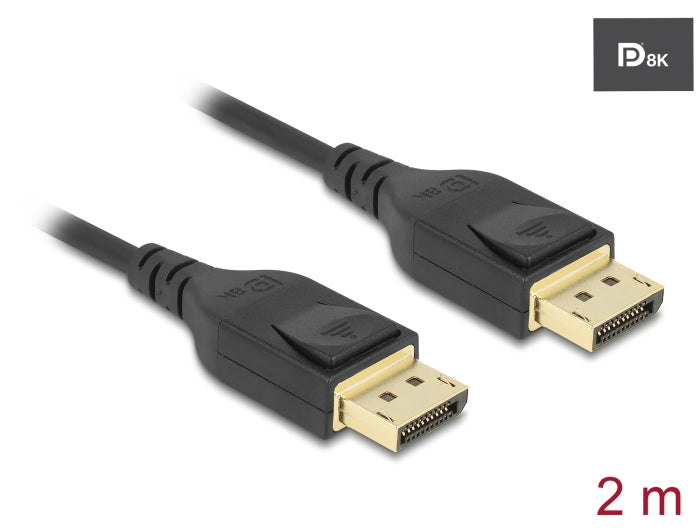 Delock DisplayPort Kabel 8K 60 Hz 2 m DP 8K zertifiziert